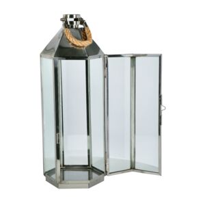 LANTERN 22X22X60.5CM CANDLE ROPE HANDLE LANTERN 22X22X60.5CM CANDLE ROPE HANDLE